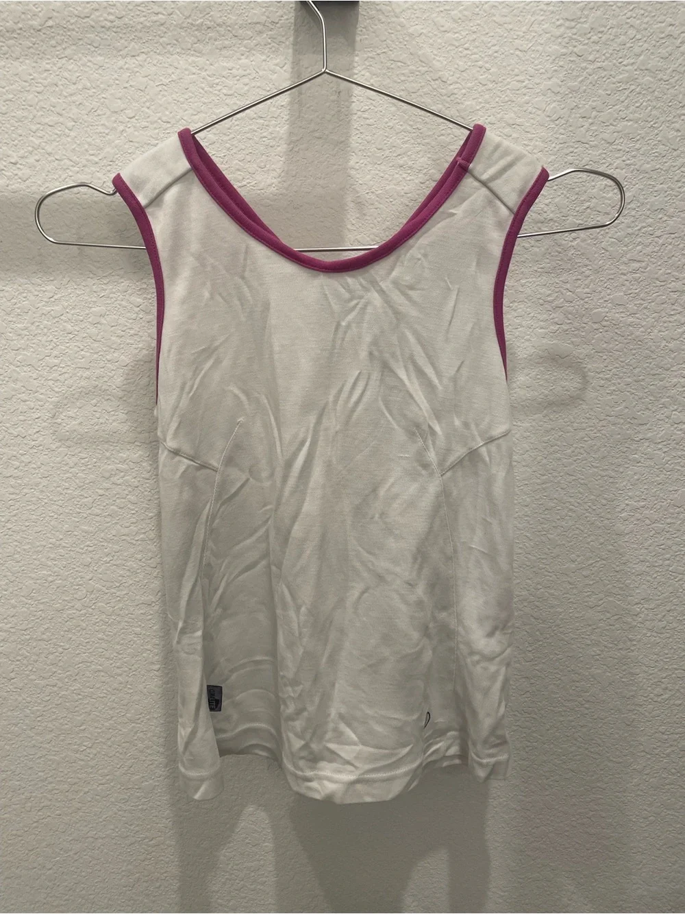 Adidas - White Tank Top with Pink Trim - Women